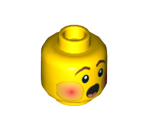 LEGO Yellow Caroler, Head (Recessed Solid Stud) (3626 / 86194)