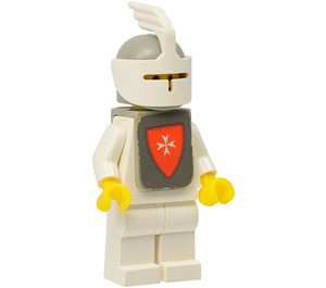 LEGO Jaune Castle Knight blanc Cavalry Figurine