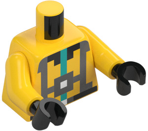 LEGO Yellow Cave Explorer Minifig Torso (973 / 76382)