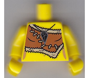 LEGO Yellow Cave Woman Minifig Torso (973)
