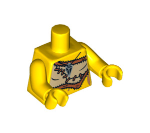 LEGO Gul Cave Kvinde Torso (973 / 88585)