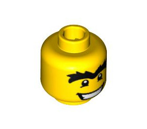 LEGO Geel Caveman Hoofd (Verzonken Solid Stud) (3626 / 88024)