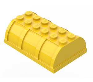 LEGO Geel Chest Deksel 4 x 6 (4238 / 33341)