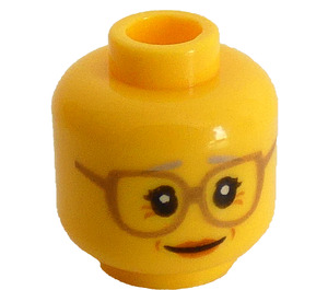 LEGO Giallo City People Pack Grandmother Minifigure Testa (Perno solido incassato) (3626 / 26848)