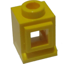 LEGO Yellow Classic Window 1 x 1 x 1 with Fixed Glass and Extended Lip