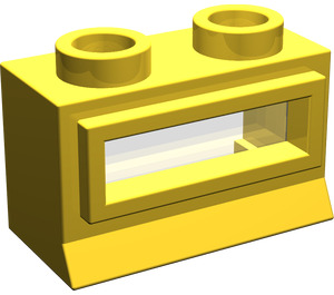 LEGO Yellow Classic Window 1 x 2 x 1 with Removable Glass