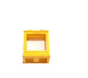 LEGO Yellow Classic Window 1 x 2 x 2 with Removable Glass, Extended Lip and Hole in Top