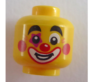 LEGO Geel Clown Hoofd (Verzonken Solid Stud) (3626)