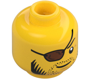 LEGO Jaune Clutch Powers Minifigurine Tête (Montant solide encastré) (3626 / 52889)