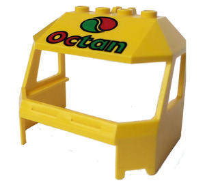 LEGO Amarillo Cabina de mando 6 x 4 x 3 con Octan logo (45406)