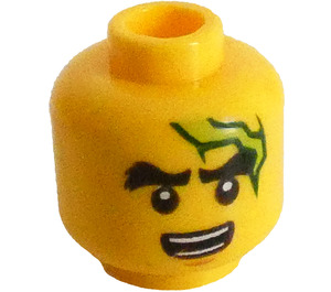 LEGO Yellow Cole head (Recessed Solid Stud) (3626 / 27140)