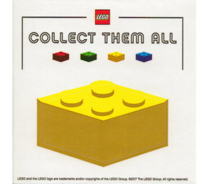 LEGO Jaune Collect Them All Promotional Autocollant