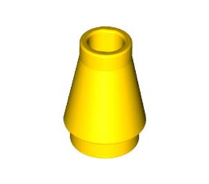 LEGO Yellow Cone 1 x 1 without Top Groove (4589 / 6188)