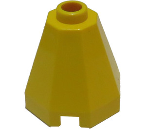 LEGO Yellow Cone 2 x 2 x 1.3 Octagonal (6039)