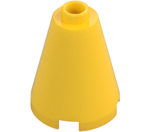 LEGO Amarillo Cono 2 x 2 x 2 (Espiga abierta) (3942 / 14918)