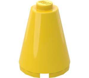 LEGO Yellow Cone 2 x 2 x 2 (Solid Stud)