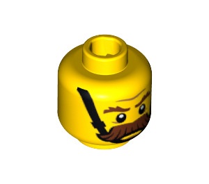 LEGO Yellow Constable Head (Recessed Solid Stud) (3626 / 14610)