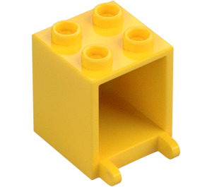 LEGO Jaune Récipient 2 x 2 x 2 avec tenons encastrés (4345 / 30060)