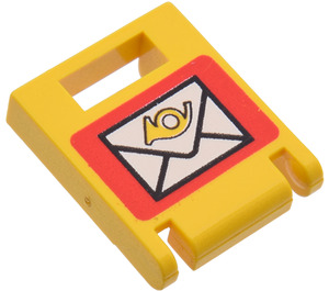 LEGO Gul Beholder Boks 2 x 2 x 2 Dør med Spor med Mailbox (80172 / 81777)