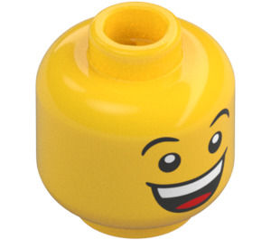 LEGO Gul Creator Expert Huvud (Infälld solid knopp) (23094 / 86289)