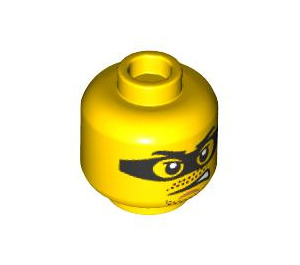 LEGO Yellow Criminal (60371) Minifigure Head (Recessed Solid Stud) (3626 / 101362)