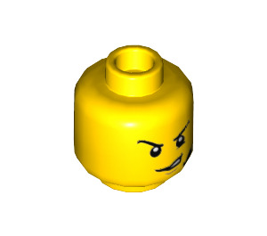 LEGO Gul Kriminell Huvud med Headset (Infälld solid knopp) (3626 / 43256)