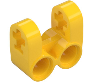 LEGO Giallo Croce Blocco 2 x 2 Split (Asse / Twin perno) (41678)