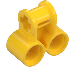 LEGO Giallo Croce Blocco con Due Fori per perni (32291 / 42163)