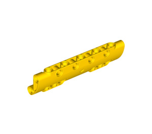 LEGO Yellow Curved Panel 11 x 3 with 10 Pin Holes (11954)