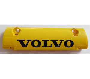 LEGO Yellow Curved Panel 11 x 3 with 2 Pin Holes with Black 'VOLVO' Sticker (62531)