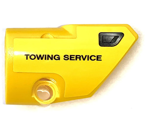 레고 노란색 구부러진 패널 2 오른쪽 ~와 함께 'TOWING SERVICE' 상표 (87086)