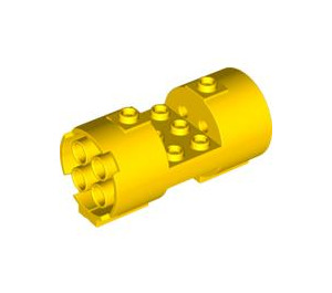 LEGO Żółty Cylinder 3 x 6 x 2.7 Poziomy Puste wypustki środkowe (30360)