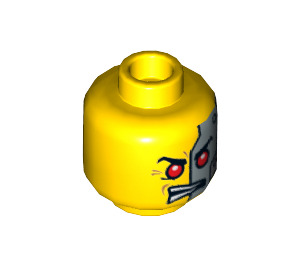 LEGO Giallo Cyrus Borg Minifigure Testa (Perno solido incassato) (3626 / 16213)