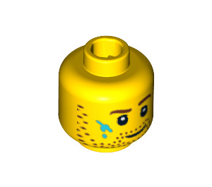 LEGO Yellow Decorator Head (Safety Stud) (3626 / 13486)