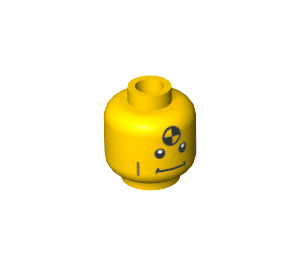 LEGO Gelb Demolition Dummy Kopf (Einbau-Vollbolzen) (3626 / 88014)