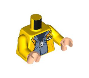 LEGO Yellow Dennis Nedry Minifig Torso (973 / 76382)