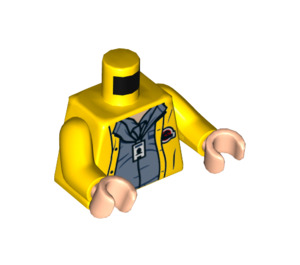LEGO Yellow Dennis Nedry Minifig Torso (973 / 76382)