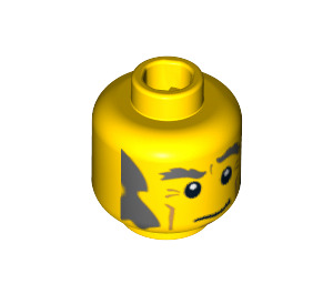 LEGO Amarillo Detective Cabeza (Espiga de seguridad) (3626 / 97097)