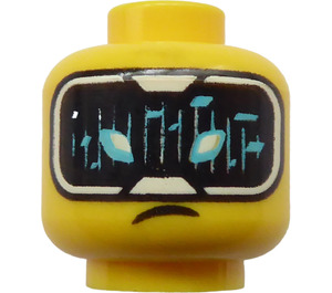 LEGO Yellow Digi Jay Head (Recessed Solid Stud) (3626)