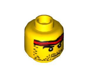 LEGO Geel Dino Attack Hoofd (Veiligheids Stud) (3626 / 54461)