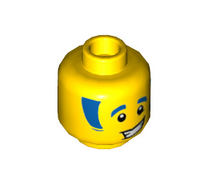 LEGO Yellow Discowboy Minifigure Head (Recessed Solid Stud) (3626 / 75025)