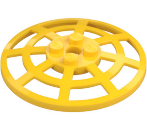 LEGO Yellow Dish 6 x 6 Webbed (Squared Holder Underneath) (4285 / 30234)