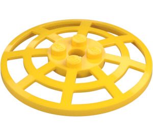 LEGO Жовтий Dish 6 x 6 Webbed (Квадратний тримач знизу) (4285 / 30234)