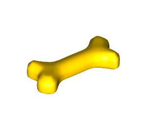 LEGO Gelb Hund Bone (Kurz) (77100 / 93160)