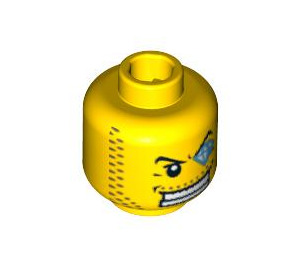 LEGO Yellow Dollar Bill Head (Safety Stud) (3626 / 86703)