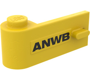 LEGO Yellow Door 1 x 3 x 1 Left with "ANWB" Sticker (3822)