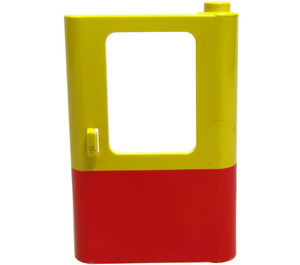 LEGO Yellow Door 1 x 4 x 5 Train Right with Red Bottom Half (4182)