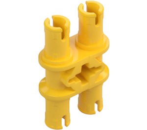 LEGO Amarillo Doble Pin con Perpendicular Axlehole (32138 / 65098)