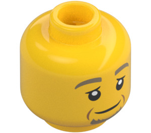 LEGO Yellow Dr. Barnaby Wylde Minifigure Head (Recessed Solid Stud) (3626 / 98832)