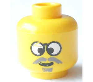 LEGO Yellow Dr. Cyber Head (Safety Stud) (3626)